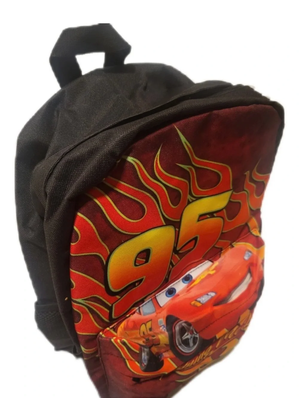 Disney Pixar Cars Lightning McQueen Backpack Kids Red Black‎ #95 Bookbag New